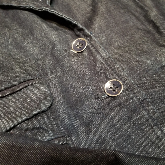 Pilcro and the Letterpress Anthropologie Denim Jean Blazer Small - Picture 10 of 15